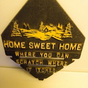Rustic Black and Gold Home Sweet Home Wall Decor